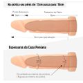 *Capa Peniana De 13cm Para 18cm em CyberSkin (SF1-17295) - Bege