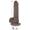 Prótese 15x12 Com Ventosa e Escroto John Upper (UP89-UP644-2-ST776) - Marrom