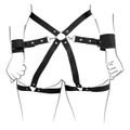 Cinta Liga Em X Com Algema Harness 50 Tons (T012) - Preto
