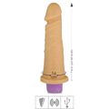 Prótese 16x16cm Com Vibro Recarregável (PCR019) - Bege