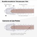 Capa Peniana De 11cm Para 14cm Com Cerdas SI (ST305-1030) - Translúcido