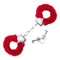 Algema em Metal Com Pelúcia Hand Cuffs SI (5268) - Vermelho