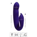 Vibrador Ponto G Com Estimulador Aphrodisia SI (6632) - Roxo