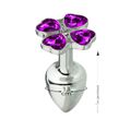 Plug de Metal G Trevo (7046) - Pedra Roxa