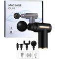 Vibrador Recarregável Massage Gun - (7931) - Preto C/ Dourado