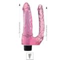 Prótese Dupla Com Vibro Double Experience SI - (8219) - Rosa