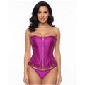 *Corselet Tomara Que Caia C/ Ziper Frontal - (CS004) - Rosa