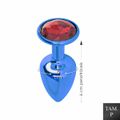 Plug Metálico P Com Pedra Variadas Hard (CSA118-HA118-ST216) - Azul