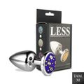 Plug de Plástico M Less Cromado Com Pedras Cravejadas (HA144C) - Pedra Lilás