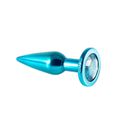 Plug de Metal Slim Com Pedras Variadas (HA172) - Azul