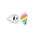 Plug Metálico Pride Coração (HA181) - Cromado