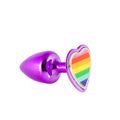 Plug Metálico Pride Coração (HA181) - Lilás