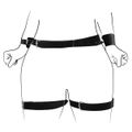 Harness Para Cintura e Algema Brasil Fetiche (HCPA117-ST686) - Preto