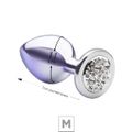 Plug De Metal M Com Pedras Cravejadas Lite Plug (SF274) - Pedra Cromada