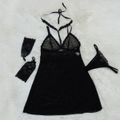 *Camisola em Tule Segredo da Paixão (SP613) - Preto