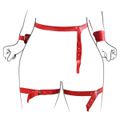 Cinta Liga Em X Com Algema Harness 50 Tons (T012) - Vermelho