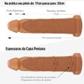Capa Peniana de 13cm Para 15cm Com Cinta (AC029-ST257) - Bege