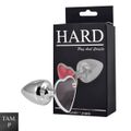 Plug de Metal Cromado Com Pedra de Coração (HA161C)- - Onix