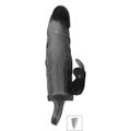 Capa Peniana Com Vibro e Anel Escrotal 17cm SI (1204) - Preto