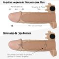 Capa Peniana de11cm Para 17cm Com Vibro VP (CA031-1230) - Bege