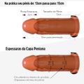 *PROMO - Capa Peniana 14cm Com Cinta (17530) - Bege