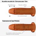 *PROMO - Capa Peniana de 12cm Para 13cm Com Cinta (17531) - Bege