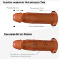 *PROMO - Capa Peniana de 14cm Para 15cm Com Cinta (17532) - Bege