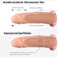 *PROMO - Capa Peniana 15cm em Cyberskin (17534) - Bege