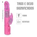 *Vibrador Rotativo Multivelocidades Bichinhos SI (5095) - Rosa