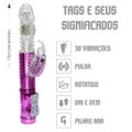 Vibrador Rotativo Sobe Desce 36 Vibrações SI (5170) - Roxo Metálico