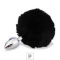 Plug de Metal P Com PomPom SI (5501) - Preto