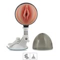 *Masturbador Duplo Com Ventosa Double Pump SI (6508) - Vagina e Ânus
