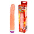 *Prótese 20x13cm Com Vibro Pleasure Fantasy Vibe SI (6627) - Bege