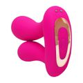 Plug Silicone Duplo Com Vibro Mento SI (6688) - Rosa