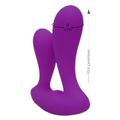 Plug Silicone Duplo Com Vibro Mento SI (6688) - Roxo