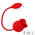 Estimulador Recarregável Formato de Rosa Blossoms SI (6910). - Vermelho