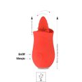 **Rosa Com Estimulador Formato de Língua SI (7499) - Vermelho