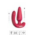 Plug Silicone Com Vibro e Controle Medea-Rct SI (7514) - Vermelho
