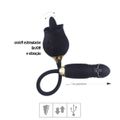Estimulador Recarregável Formato de Rosa Tongue 2 SI (7848). - Preto