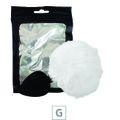 Plug de Silicone G Preto Com Pom Pom SI (8642) - Branco