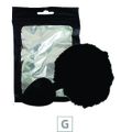 Plug de Silicone G Preto Com Pom Pom SI (8642) - Preto