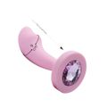 Plug de Silicone Com Pedra SI -(8937) - Rosa