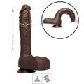 Prótese 19x15cm Com Ventosa e Escroto SI - (9527) - Marrom