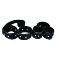 Kit Bondage Braceletes e Tornozeleiras (DX517) - Preto