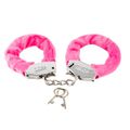 *Algema Less Cromada Com Pelúcia (HA141C) - Rosa