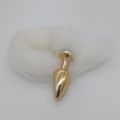 Plug de Plástico G Less Dourado Com Cauda (HA170D). - Branco