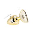 Plug Metálico Personalité Coração Com Duas Pedras - (HA189) - Dourado