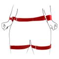 Harness Para Cintura e Algema Brasil Fetiche (HCPA118-ST686) - Vermelho
