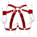 Harness Para Cintura e Algema Brasil Fetiche (HCPA118-ST686) - Vermelho