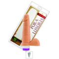 Prótese 13x14cm Com Vibro e Escroto (PC026) - Bege